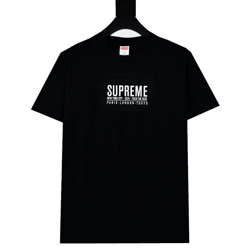 SUPREME スュプレム パリ Tシャツ ブラック ホワイト 全2色 - 画像 2