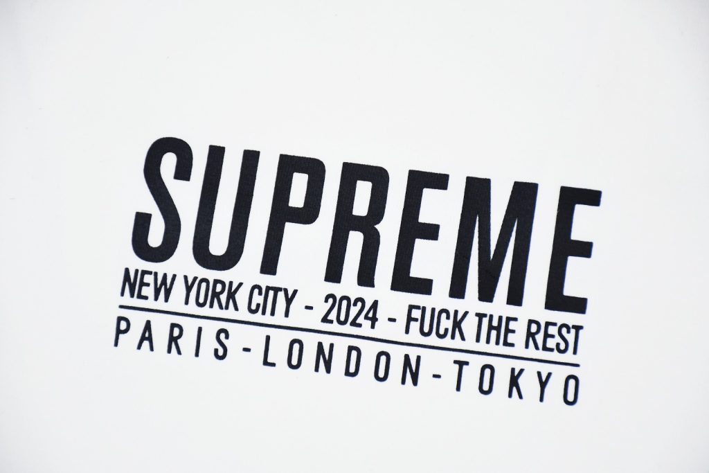 SUPREME スュプレム パリ Tシャツ ブラック ホワイト 全2色 - 画像 5