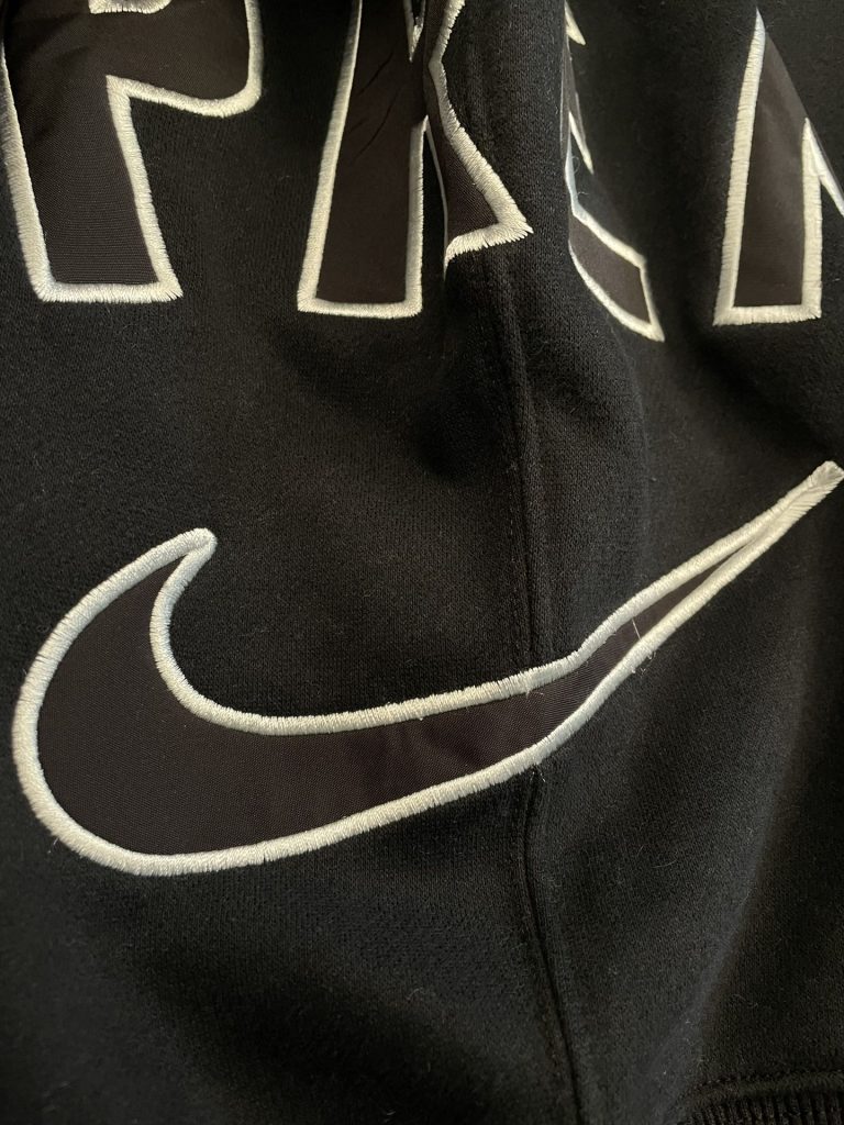 SUPREME スーパー + NIKE ナイキ + スウェットシャツ + 刺繍 + 加厚 + 黒色 - 画像 6
