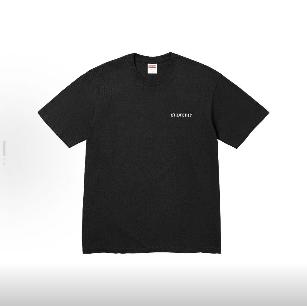 SUPREME スュプリーム オールドスクールTシャツ フラッグ ミリタリー ロゴ 男女兼用 ブラック ホワイト 全2色 - 画像 2
