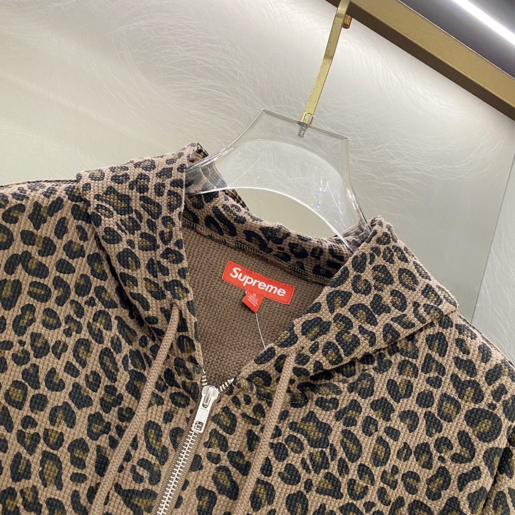 SUPREME スュプレム フード付きスウェットシャツ ワッフル生地 シリコン加工 ブラック - 画像 6
