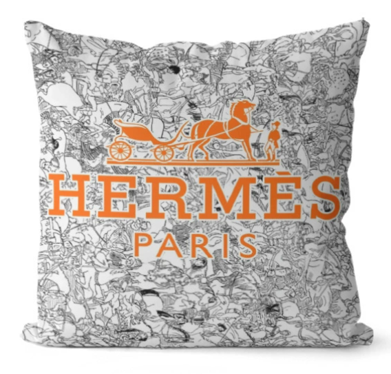 HERMES　エルメス　クッションカバー　アーティスティッククッション　おしゃれクッションカバー　リネンベルベット　9種 - 画像 6