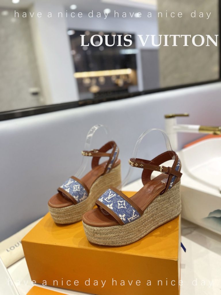 LouisVuitton ルイヴィトン レディース ウェッジソールサンダル 厚底サンダル スリッパ モノグラム 4色 - 画像 5