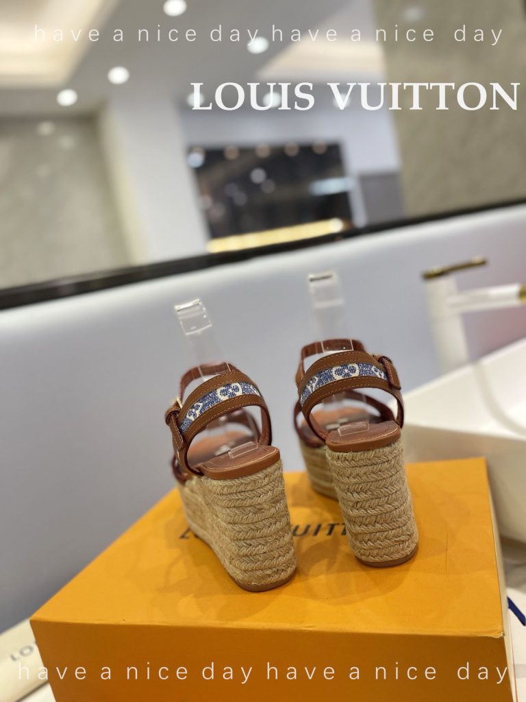 LouisVuitton ルイヴィトン レディース ウェッジソールサンダル 厚底サンダル スリッパ モノグラム 4色 - 画像 8