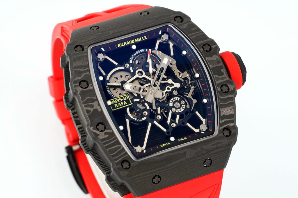 RICHARD MILLE リチャードミラー 腕時計 メンズ 自動巻き 本革 ブラック レッド - 画像 2