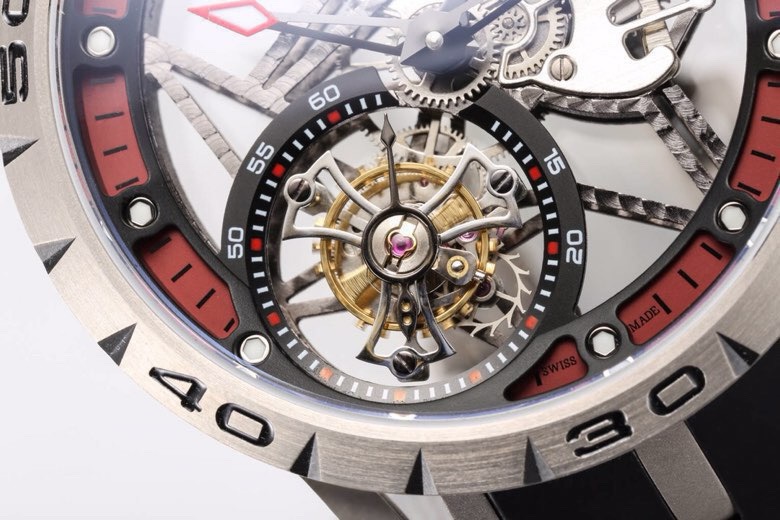 ROGER DUBUIS ロジェデュビュイ 腕時計 メンズ 一體陀飛輪 メカニカル 45mm ブラック - 画像 2