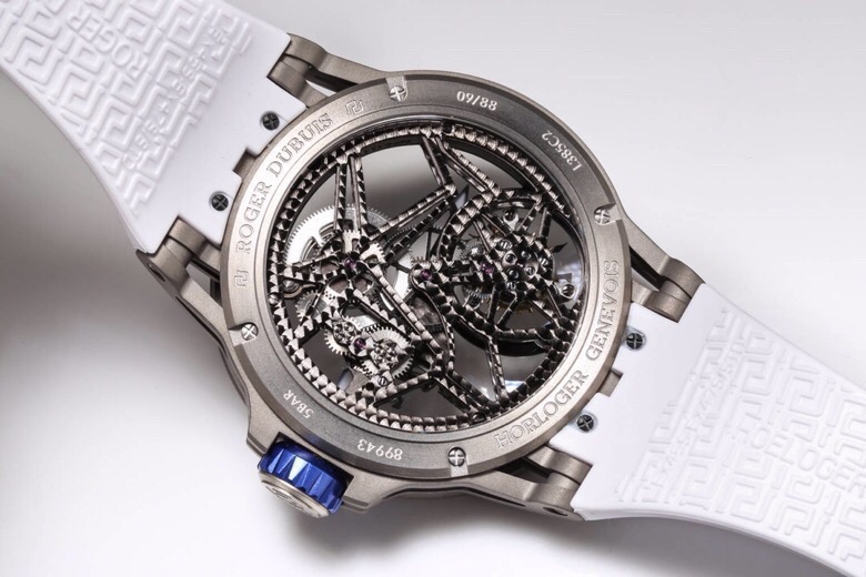 ROGER DUBUISS ロジェデュビス メンズ 腕時計 一體陀飛輪 メカニカル 一體式機芯 ホワイト - 画像 8
