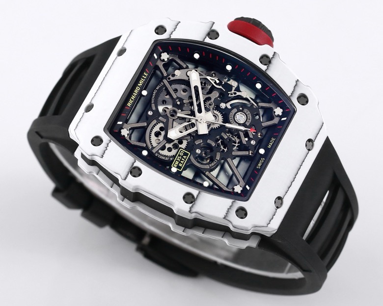 RICHARD MILLE リチャードミラー 腕時計 メンズ オートマチック 透明ケース ブラック レッド - 画像 2