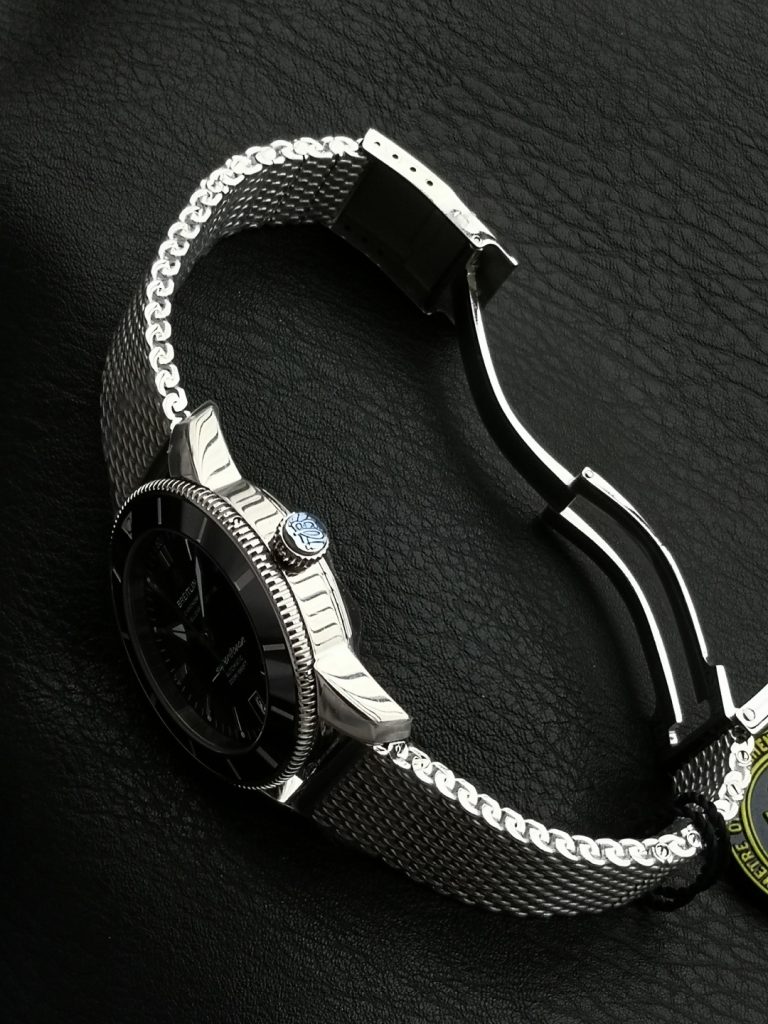 BREITLING ブライトリング スーパーオーシャン 腕時計 メンズ 自動巻き 機械式 メッシュベルト ブラック - 画像 7