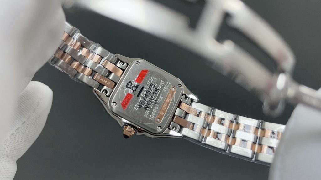 Cartier カルティエ パンテール 腕時計 レディース ダイヤモンド タンク型 27mm ピンクゴールド ホワイト - 画像 6