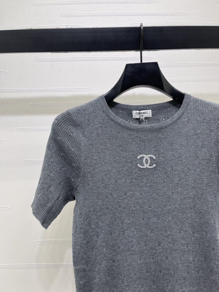 CHANEL シャネル ニット Tシャツ レディース ロング丈 通気性 3色展開 - 画像 3