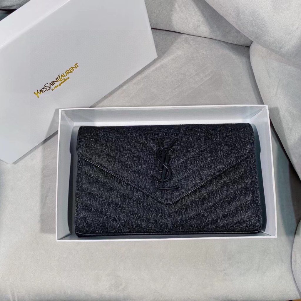 YSL ユニセックス ショルダーバッグ ボール纹 24x14 黒 - 画像 4