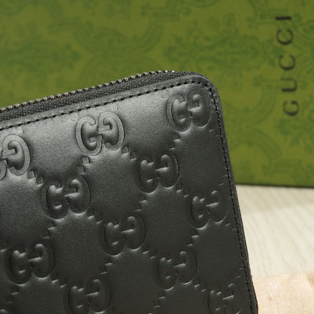 GUCCI グッチ ロングジップ長財布 本革仕様 黒 20x10cm - 画像 5
