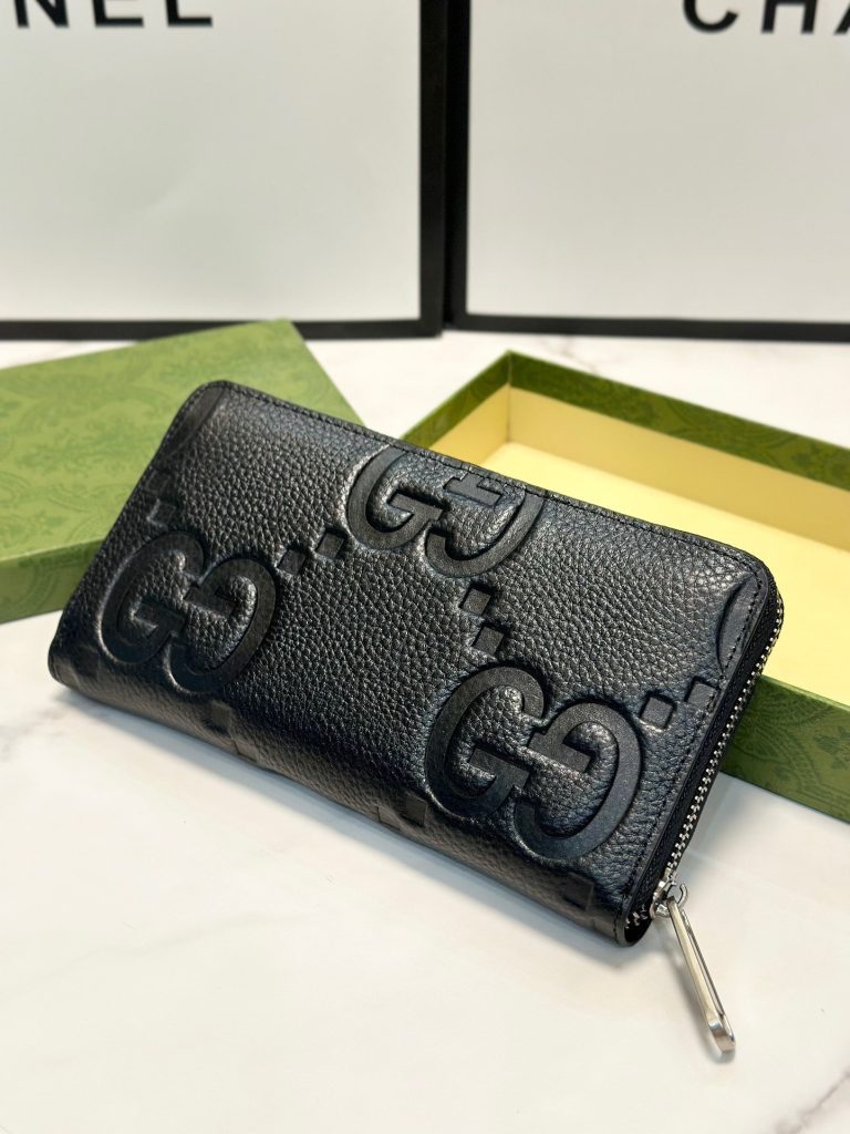 GUCCI グッチ 長財布 ファスナー 19x10 黒 - 画像 8