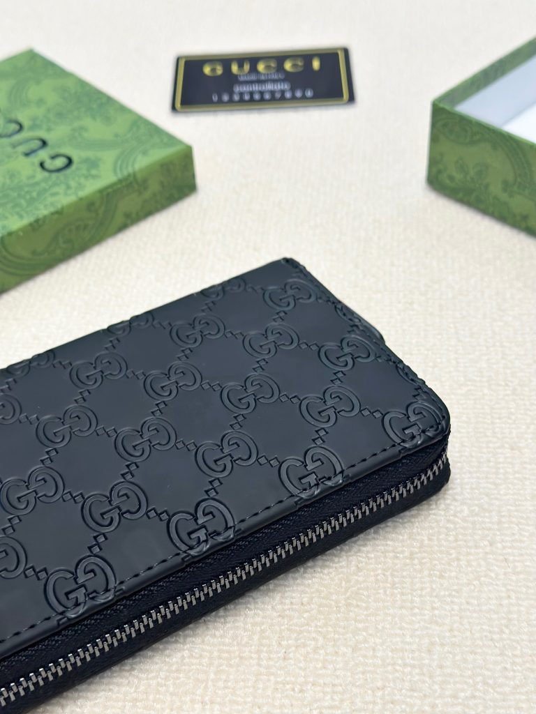 GUCCI グッチ コインケース ロングウォレット 黒 本革仕様 20x10cm - 画像 6