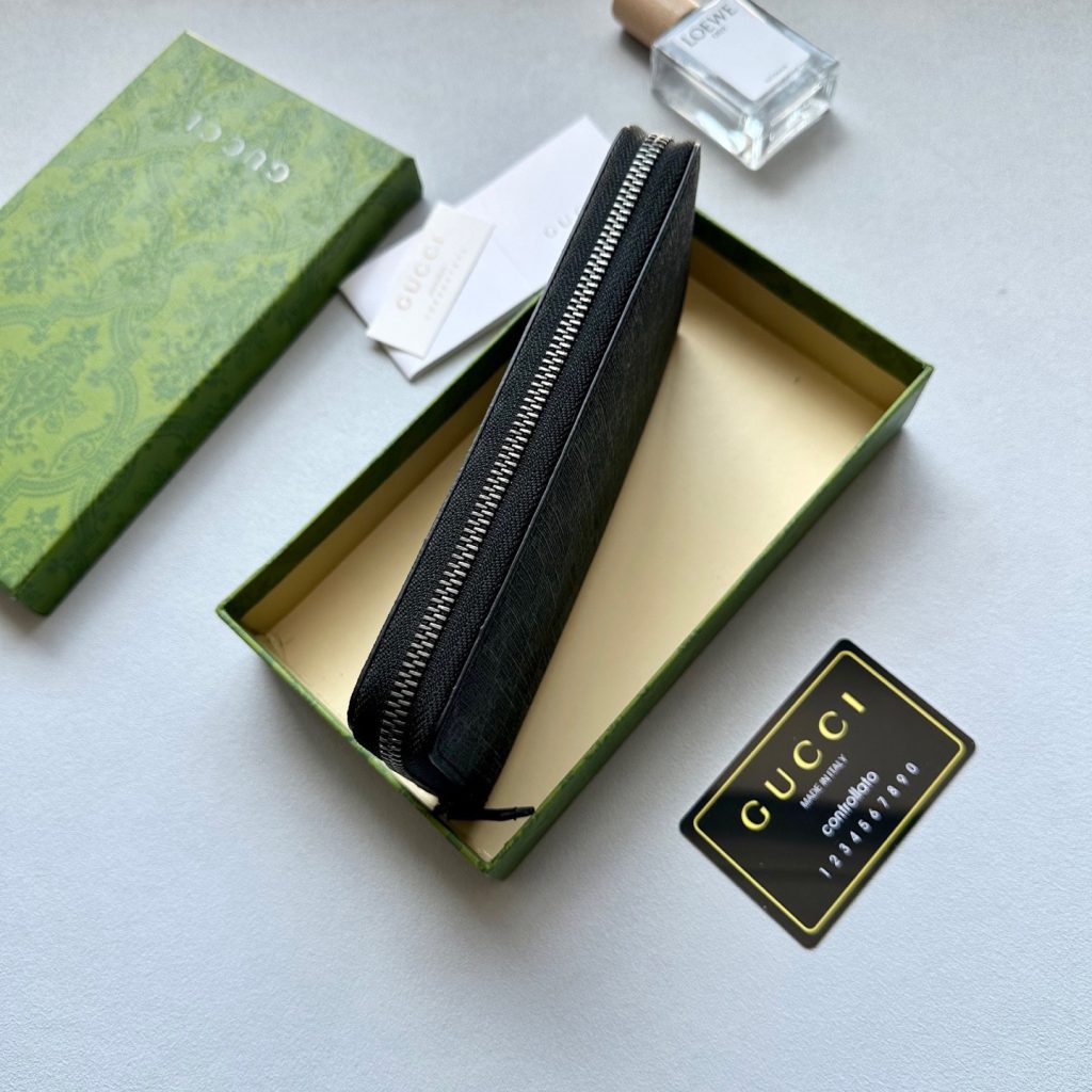 GUCCI グッチ 長財布 ロングウォレット 本革 ブラック - 画像 6