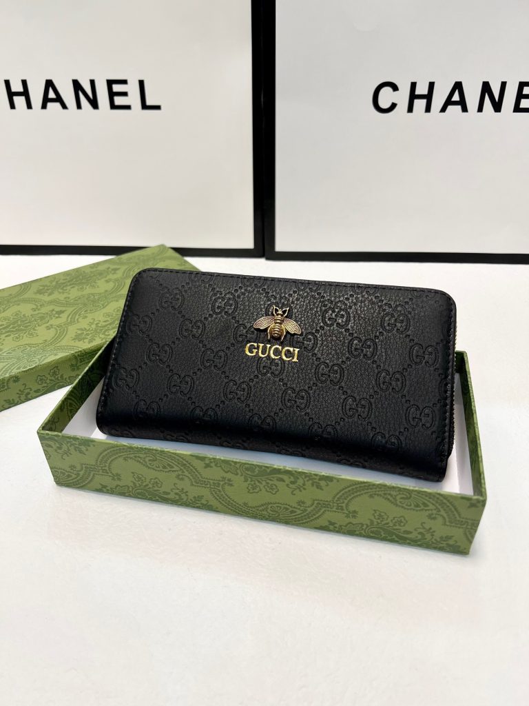 GUCCI グッチ 長財布 ロングウォレット 黒 本革仕様 メンズ - 画像 2