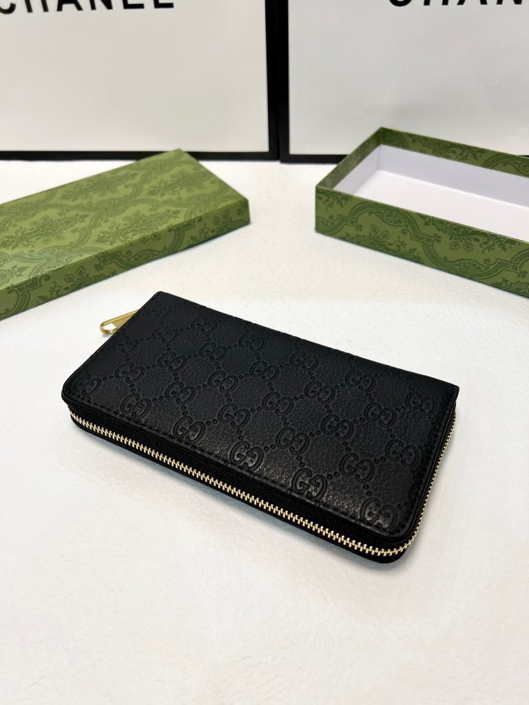 GUCCI グッチ 長財布 ロングウォレット 黒 本革仕様 メンズ - 画像 4