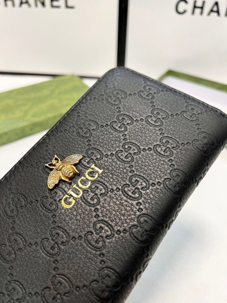 GUCCI グッチ 長財布 ロングウォレット 黒 本革仕様 メンズ - 画像 5