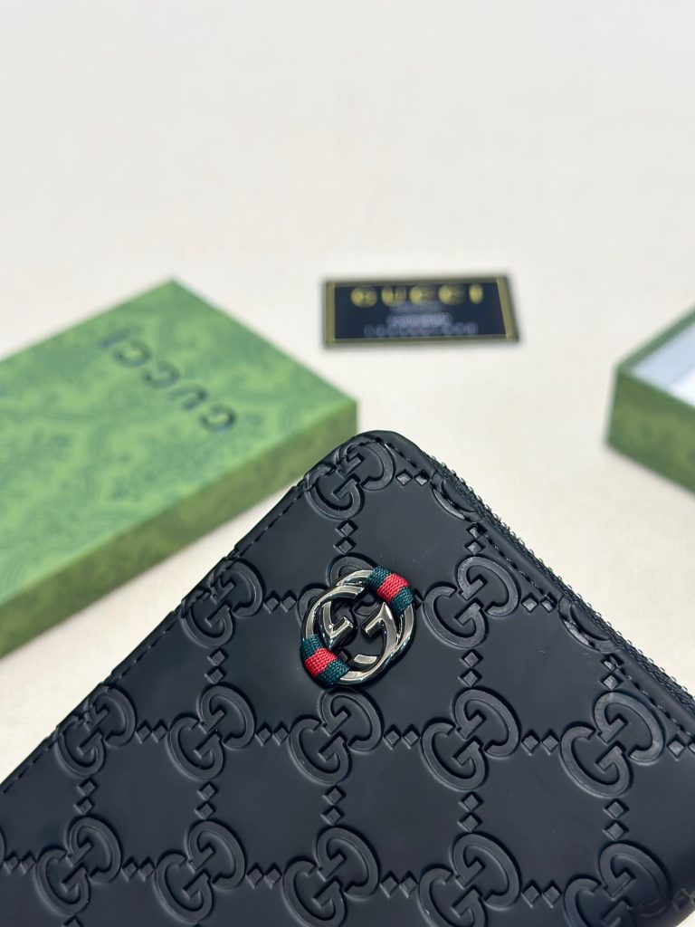 Gucci グッチ 長財布 本革 モノグラム ブラック - 画像 5