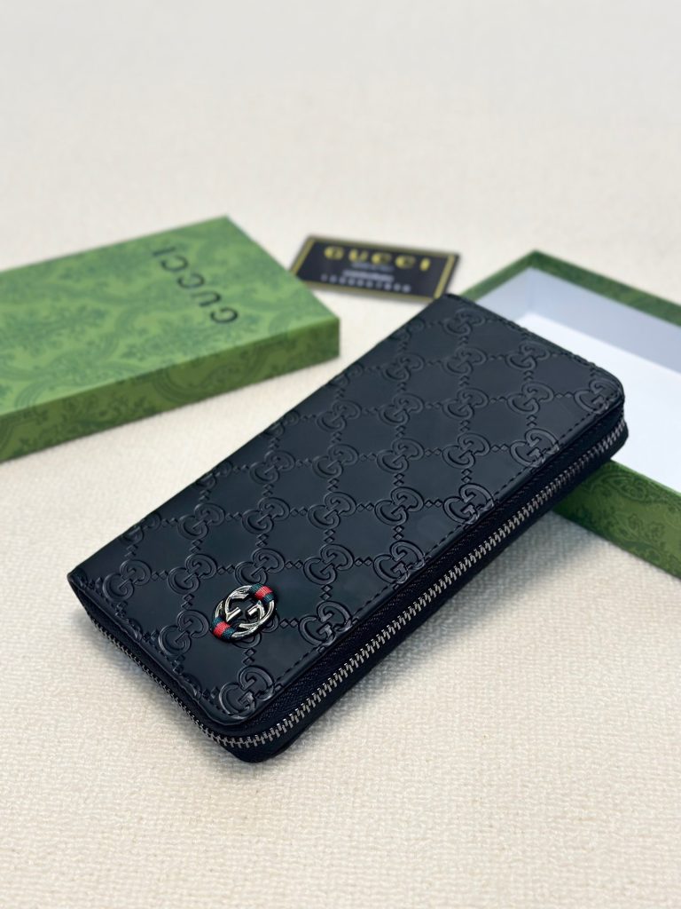 Gucci グッチ 長財布 本革 モノグラム ブラック - 画像 8