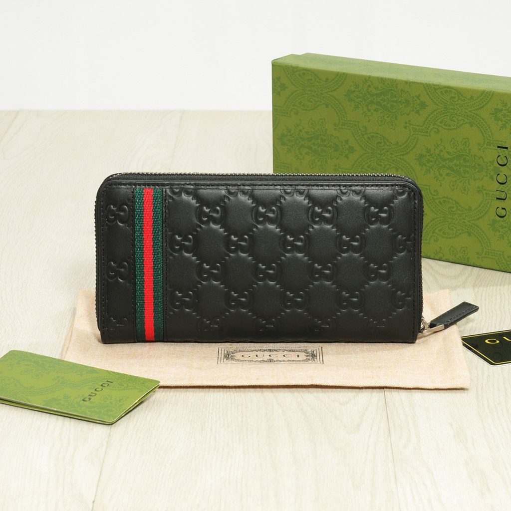 GUCCI グッチ ウォレット 長財布 フルジップ 本革 本革仕様 ブラック - 画像 2