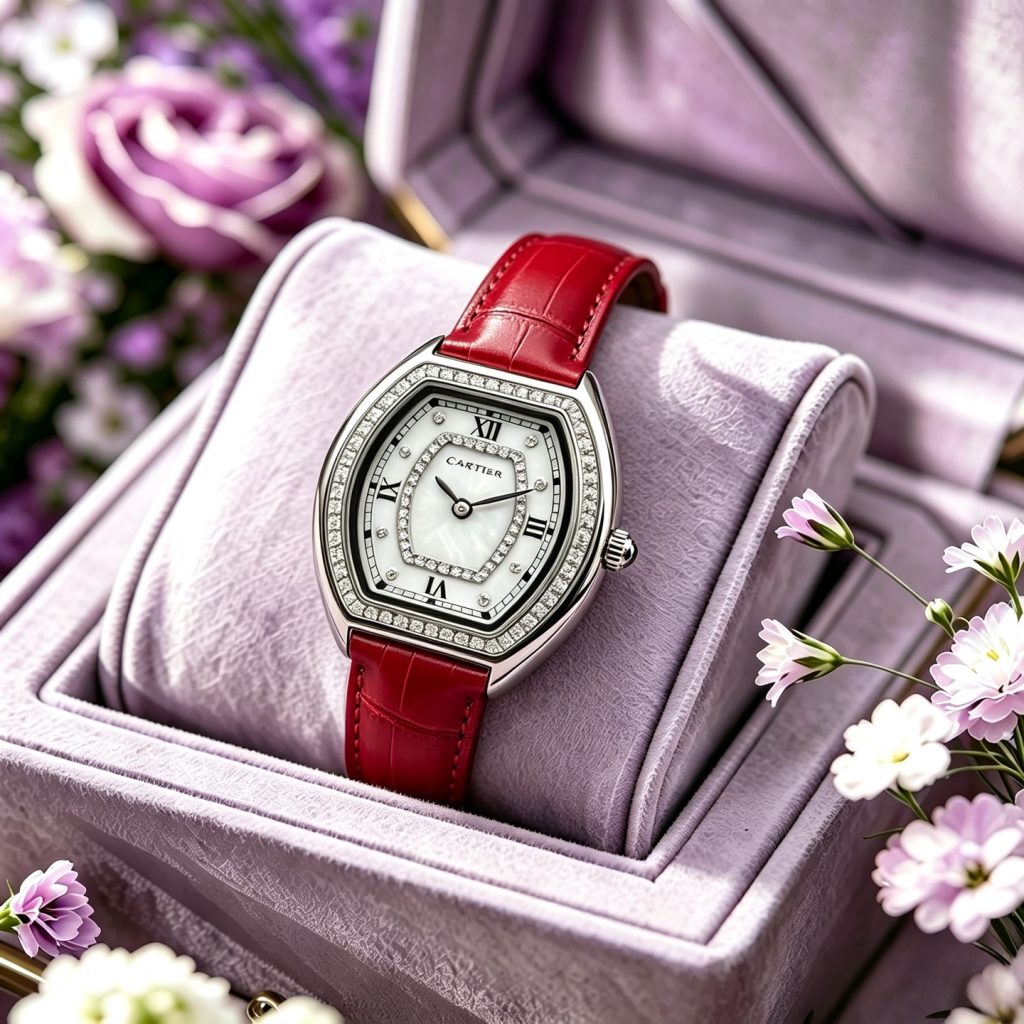 Cartier カルティエ Mini 酒桶型 時計 コピー レディース レッド ピンク 全2色 - 画像 2