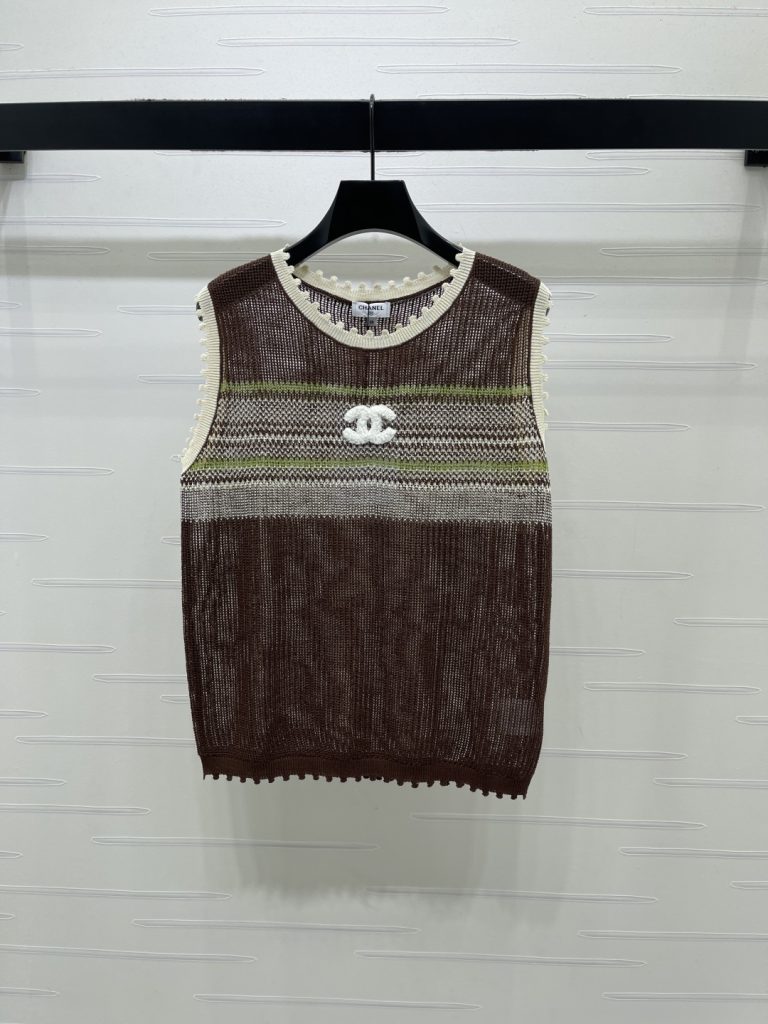 CHANEL コピー ニット ウェア レディース ロゴデザイン ブラウン ベージュ マルチカラー
