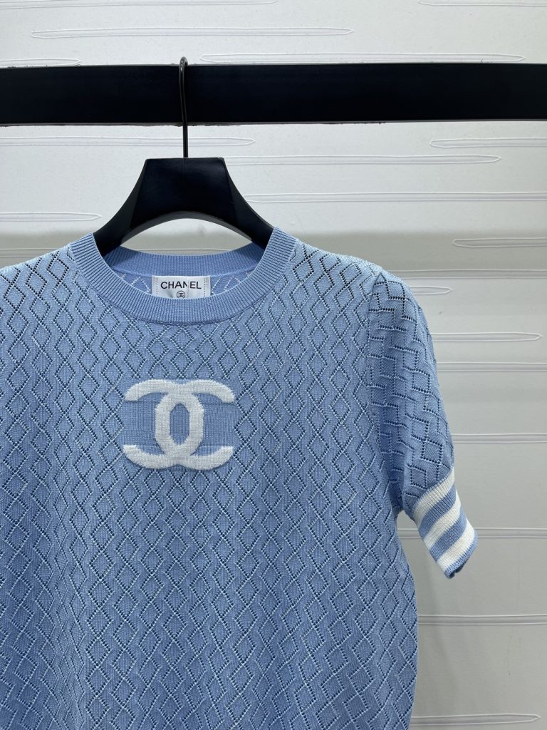 CHANEL ニット Tシャツ コピー ロゴデザイン 菱格柄 ロンT 通勤 レディース 全4色展開 - 画像 2