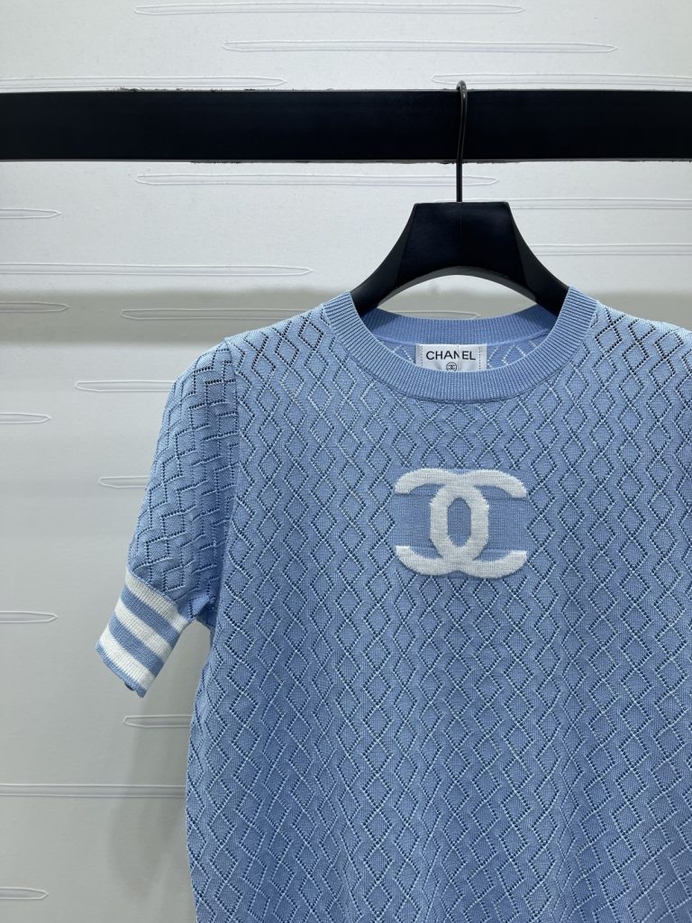 CHANEL ニット Tシャツ コピー ロゴデザイン 菱格柄 ロンT 通勤 レディース 全4色展開 - 画像 3