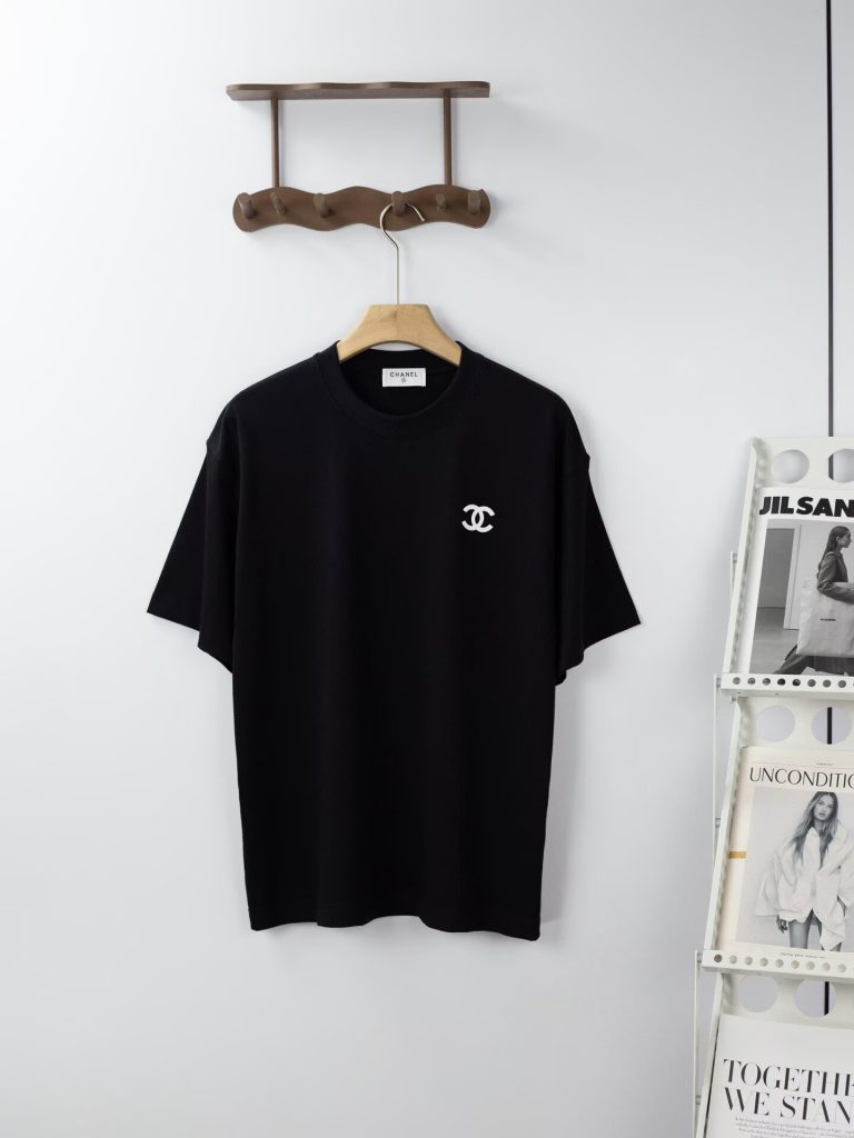 シンプル　シャネル　CHANEL　ココマーク　半袖Ｔシャツ　夏　プリントシャツ　Tshirt　レディース/メンズ　クルーネック　Tシャツ - 画像 3