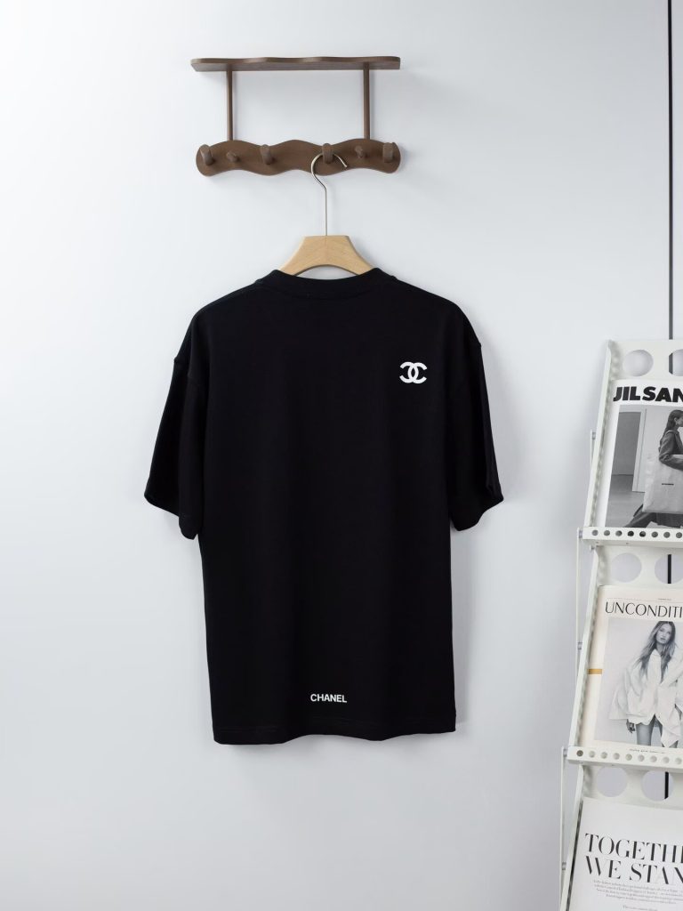 シンプル　シャネル　CHANEL　ココマーク　半袖Ｔシャツ　夏　プリントシャツ　Tshirt　レディース/メンズ　クルーネック　Tシャツ - 画像 4