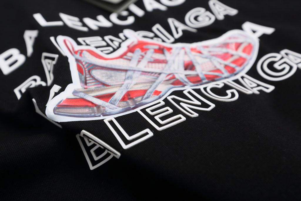 BALENCIAGA バレンシアガ Tシャツ スニーカー柄 プリント クルーネックTシャツ シャツ 半袖Tシャツ カップルコーデ Tshirt 男女兼用 S-XL - 画像 5