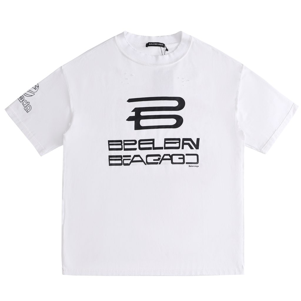 BALENCIAGA　バレンシアガ　半袖シャツ　プリントシャツ　クルーネック　メンズ　おしゃれ　Tシャツ　T-shirt　3色 - 画像 5