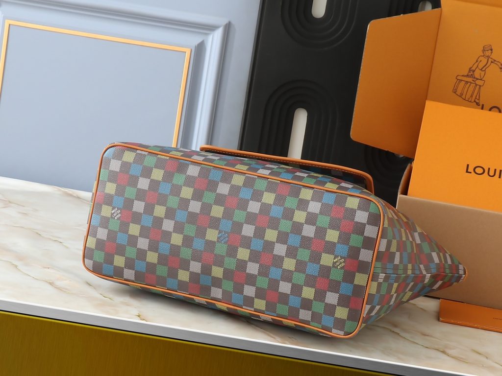 ルイ ヴィトン LOUIS VUITTON ネバーエバーフル LV バーズ ダミエ ラージバッグ ビジネスバッグ トートバッグ マルチカラー - 画像 4