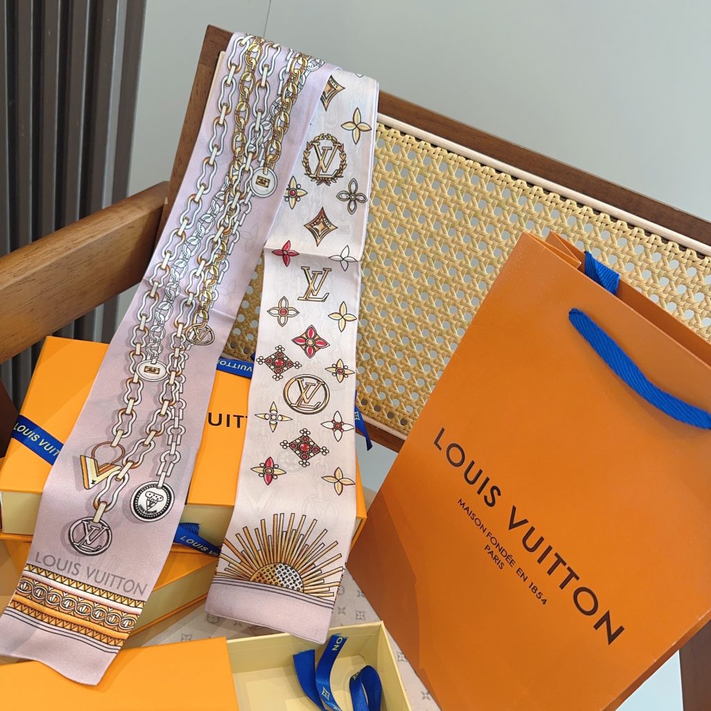 LOUIS VUITTON　ルイヴィトン　バンドー　ツイリースカーフ　モノグラム　 細スカーフ　レディース　2色 - 画像 4