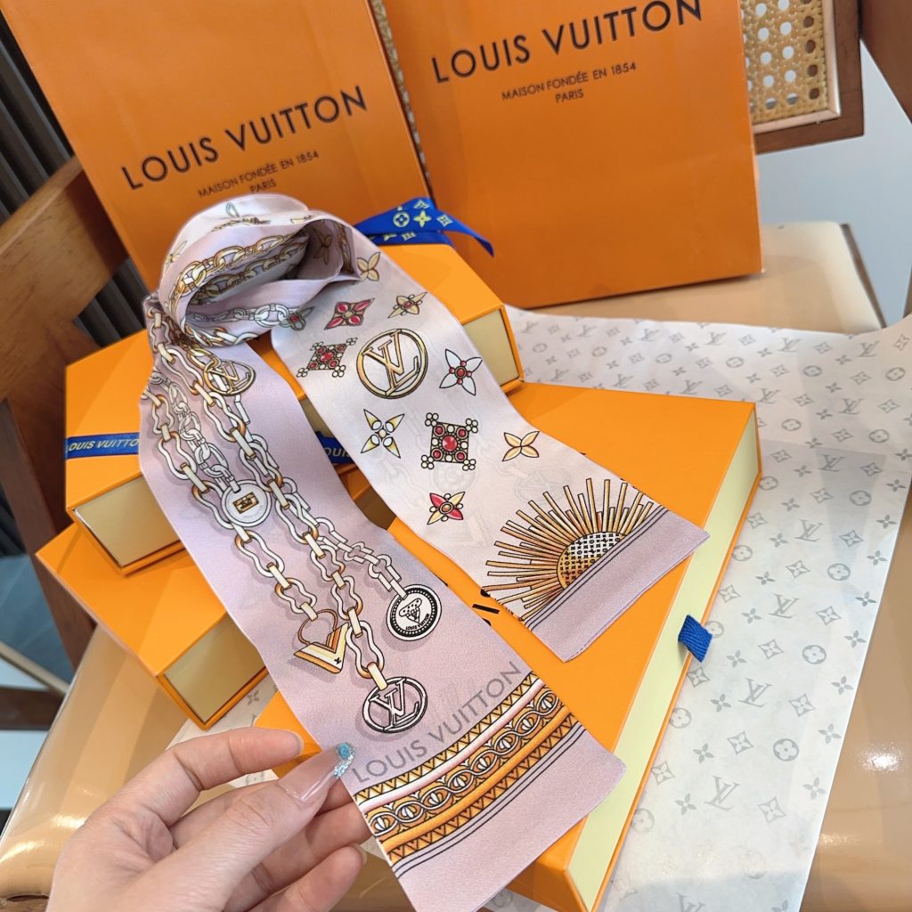 LOUIS VUITTON　ルイヴィトン　バンドー　ツイリースカーフ　モノグラム　 細スカーフ　レディース　2色 - 画像 5