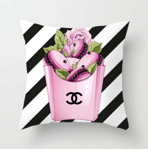 CHANELクッションカバー★シャネルクッションカバー　クッション　リネン生地/ベルベット生地　抱き枕カバー　インテリア雑貨新居 - 画像 4