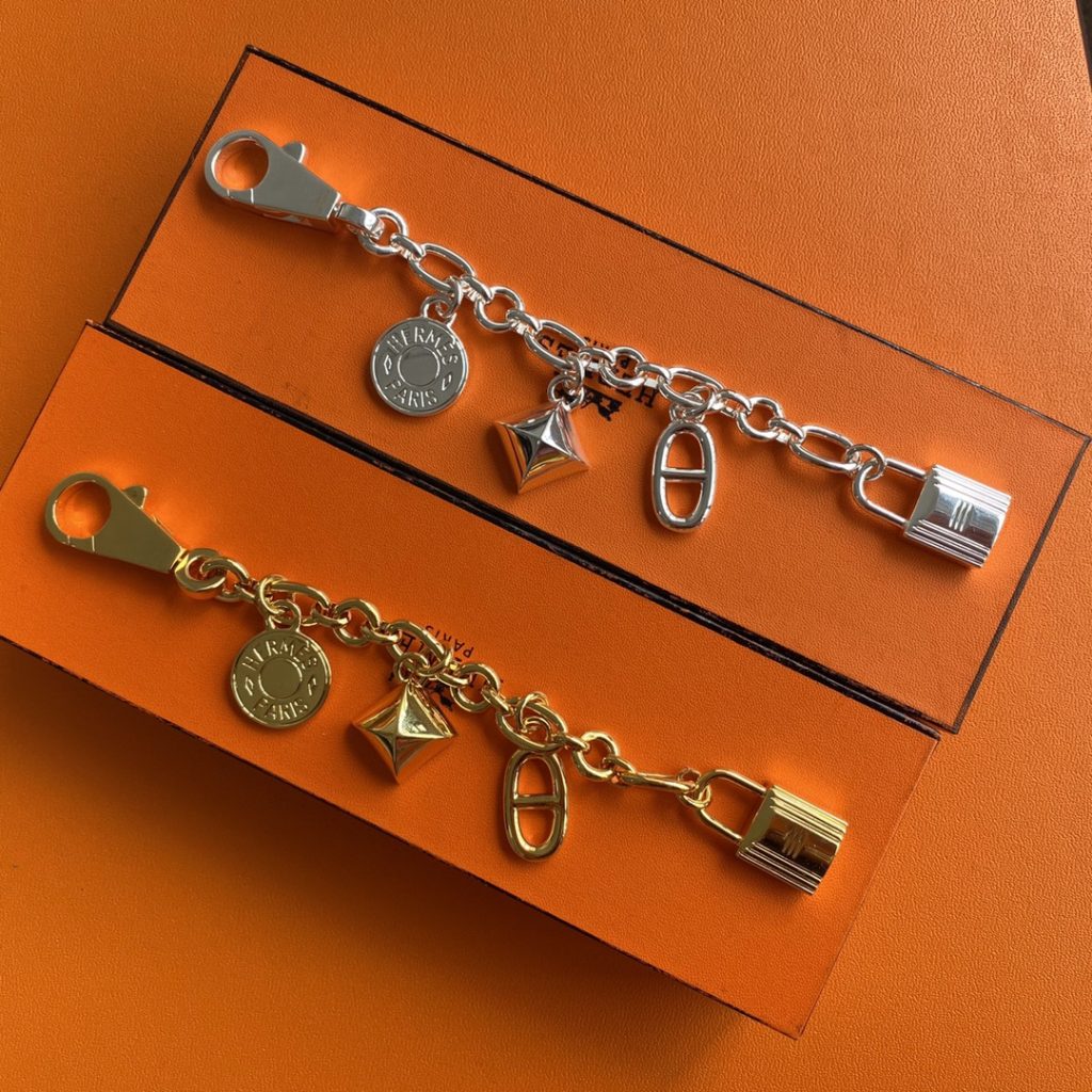 エルメス　アミュレット4 カデナ　シェーヌダンクル　Hermes　チェーン　バッグチャーム　シルバー/ゴールド - 画像 2