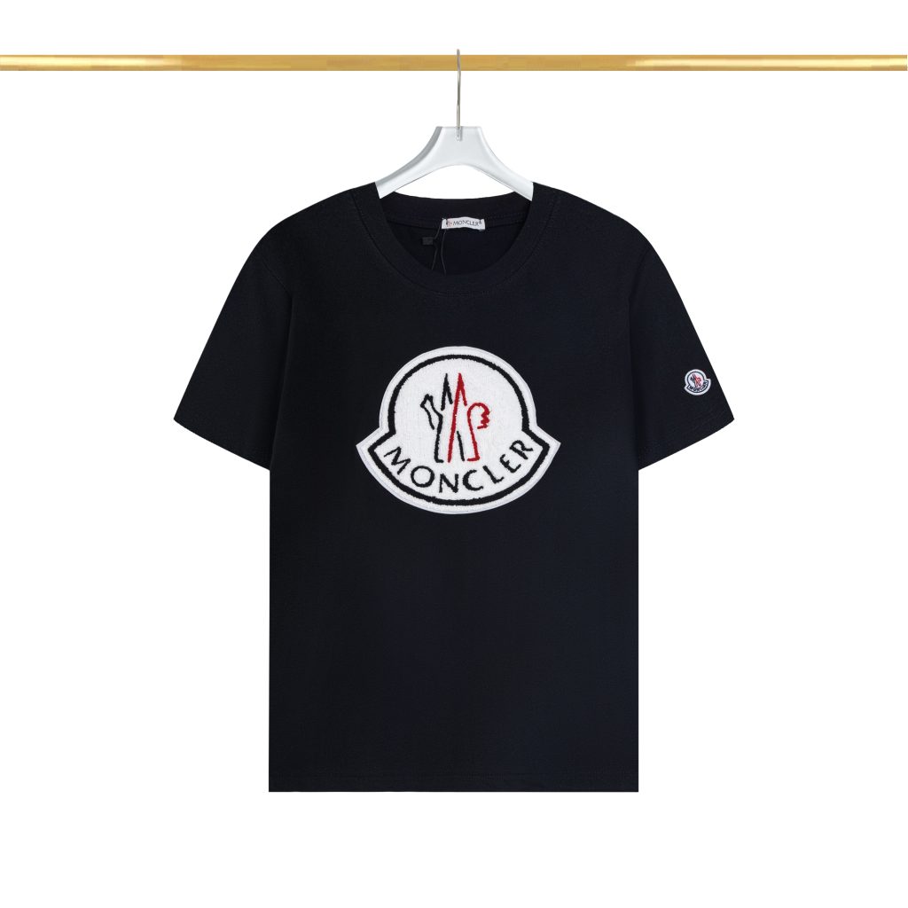 モンクレール　MONCLER　クルーネックシャツ　男性シャツ　プリントシャツ　BLACK　WHITE - 画像 3