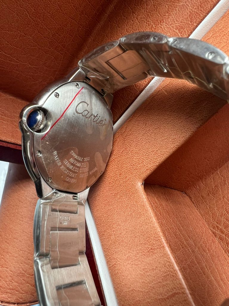 代金引換限定「セール」カルティエ　Cartier　腕時計　バロン　ブルー ドゥ　 サンレイ ブルー文字盤　自動巻き - 画像 3