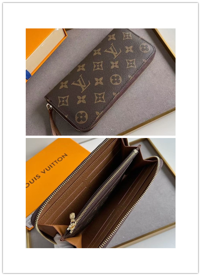 激安い!!数量限定✩ ルイヴィトン Louis Vuitton ポルトフォイユ・クレマンス 長財布 レディース 財布 ファスナー長財布 モノグラム/ダミエ 11色 - 画像 4