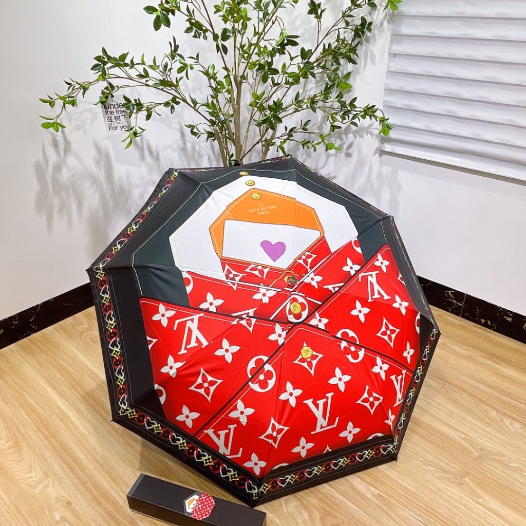 ルイヴィトン折りたたみ傘　ワンタッチ開閉　アンブレラLOUIS VUITTON傘/かさ　日傘UVカット　晴雨兼用傘　おしゃれ4種選択 - 画像 4