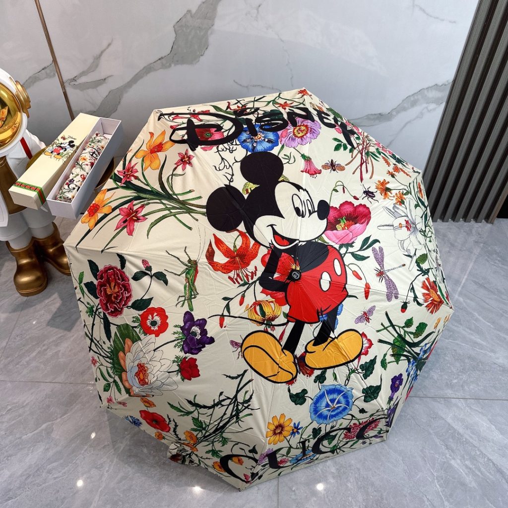 GUCCI グッチかさ傘 日傘雨傘 折りたたみ傘 ワンタッチ開閉 UVカット 晴雨兼用傘 可愛いミッキーディズニー4種 - 画像 3