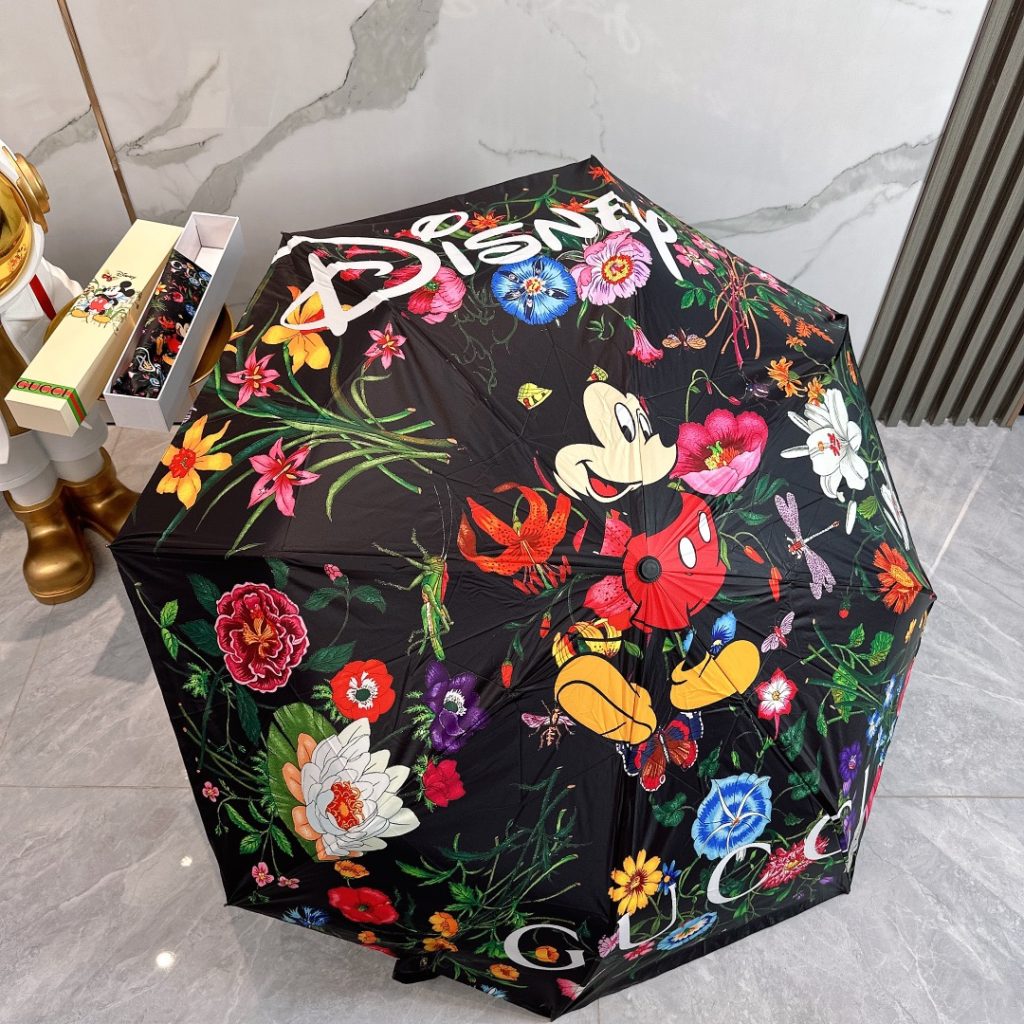 GUCCI グッチかさ傘 日傘雨傘 折りたたみ傘 ワンタッチ開閉 UVカット 晴雨兼用傘 可愛いミッキーディズニー4種 - 画像 2