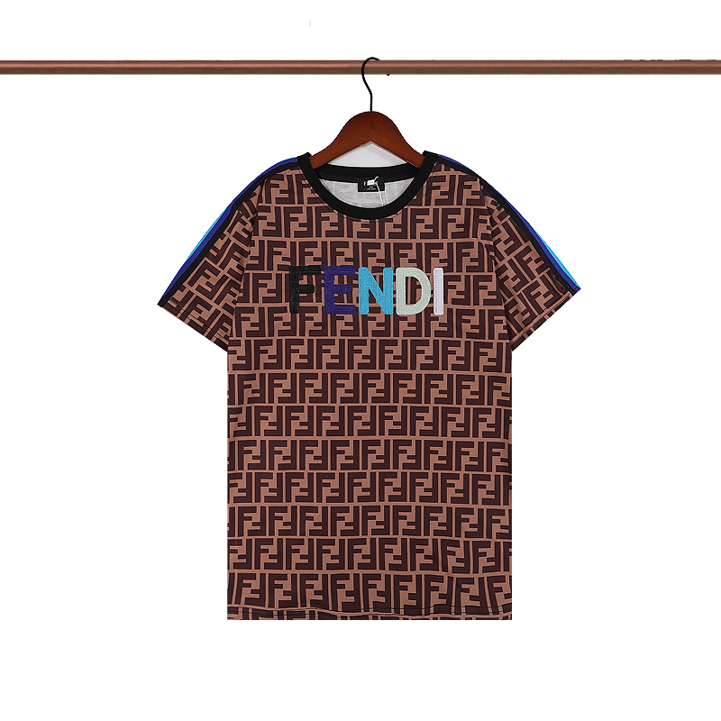 FENDI　フェンディ　Ｔ-Shirt　クルーネックシャツ　刺繍　シャツ　半袖シャツ　メンズ　レディース　2色 - 画像 3