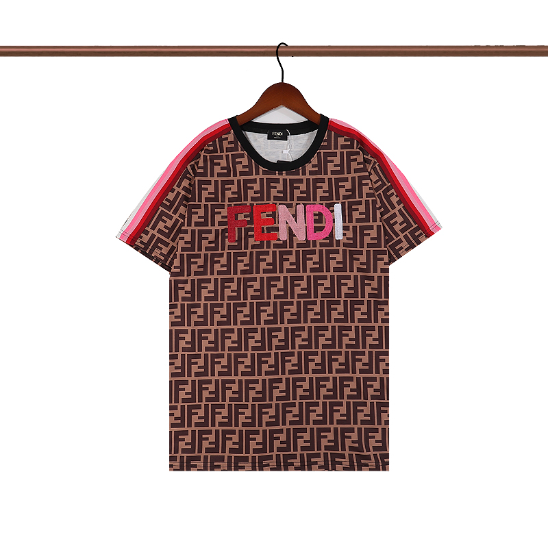 FENDI　フェンディ　Ｔ-Shirt　クルーネックシャツ　刺繍　シャツ　半袖シャツ　メンズ　レディース　2色 - 画像 2