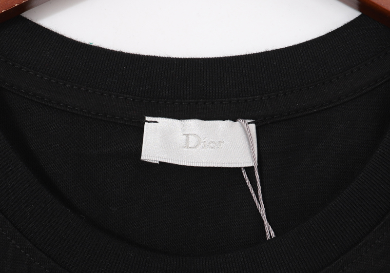 Dior ディオール Tシャツ 夏シャツ ブラック ホワイト 半袖シャツ プリントシャツ 男女兼用 送料込み - 画像 7