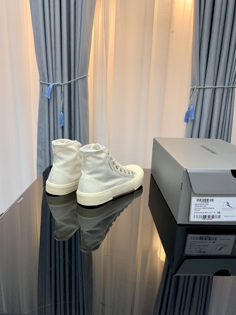 バレンシアガ　ハイカット　Balenciagaスニーカー　ズック靴　男女兼用カジュアルシューズ　ヴィンテージ - 画像 6