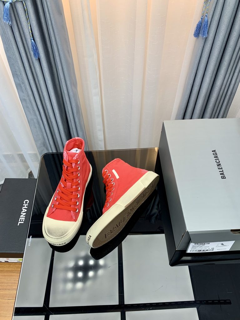バレンシアガ　ハイカット　Balenciagaスニーカー　ズック靴　男女兼用カジュアルシューズ　ヴィンテージ - 画像 8